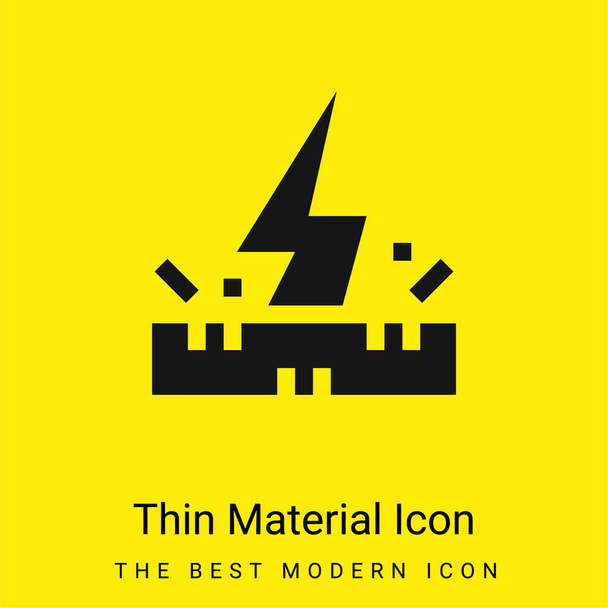 Tela antiestática icono de material amarillo brillante mínimo - Vector, imagen
