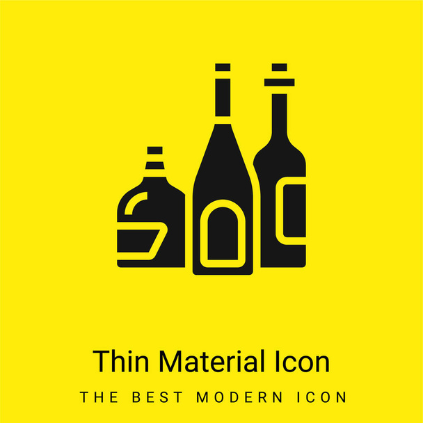 Алкоголь Напій мінімальна яскраво-жовта значка матеріалу
 - Вектор, зображення
