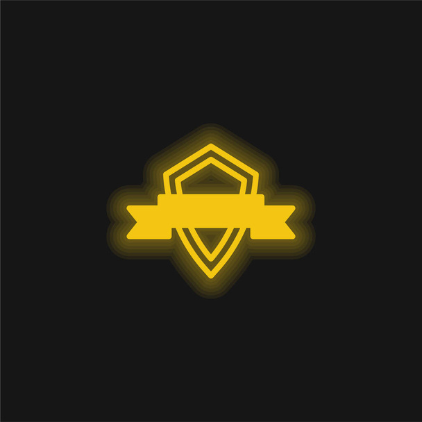 Jelvény sárga izzó neon ikon - Vektor, kép