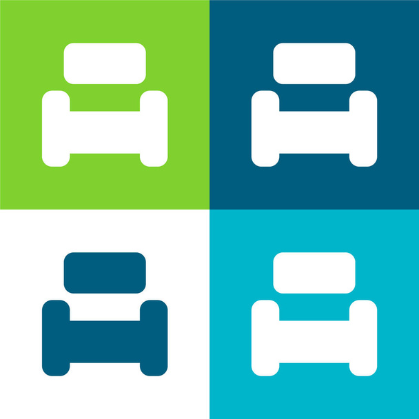 Πολυθρόνα Flat four color minimal icon set - Διάνυσμα, εικόνα