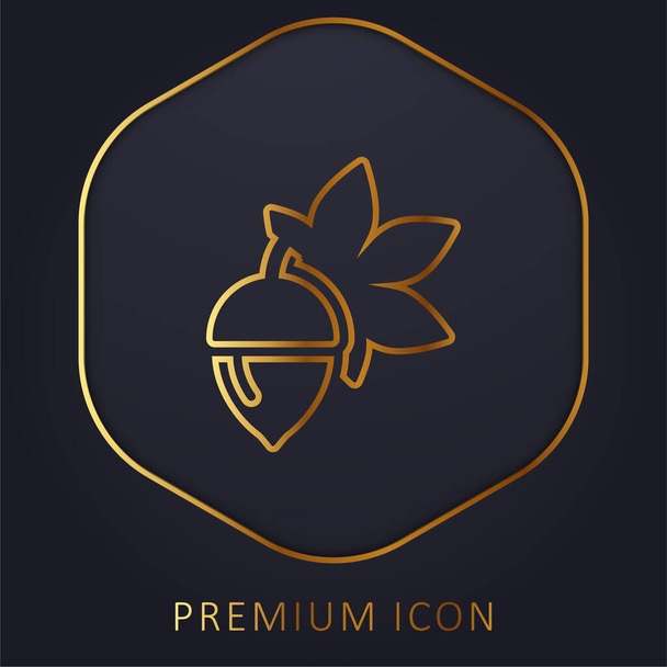 Logo de línea dorada Bot premium o icono - Vector, Imagen