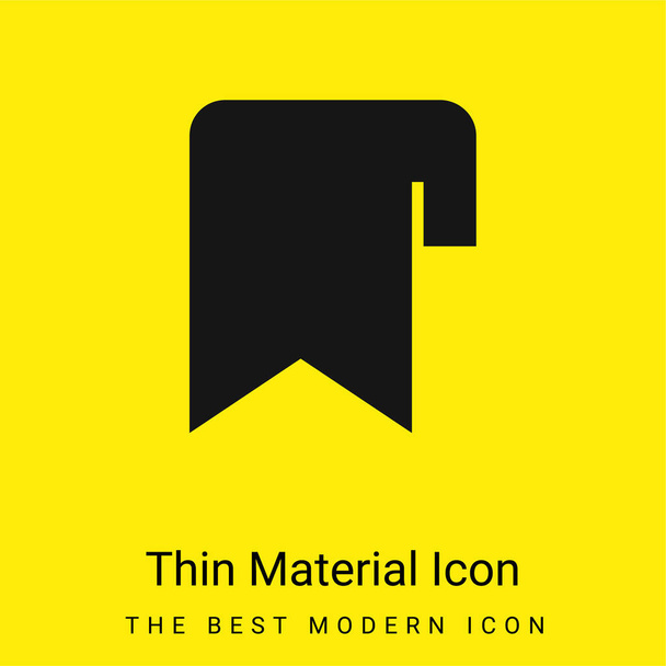 Закладка минимальный ярко-желтый материал значок - Вектор,изображение