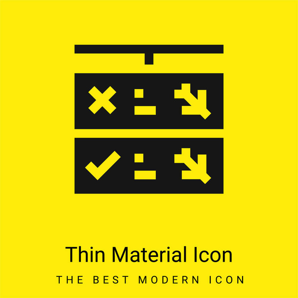 Felszállási idő minimális fényes sárga anyag ikon - Vektor, kép