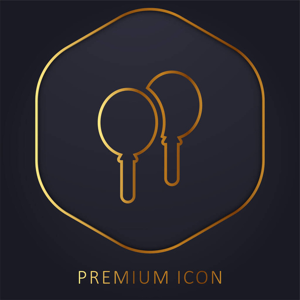 Balony złotej linii logo premium lub ikona - Wektor, obraz