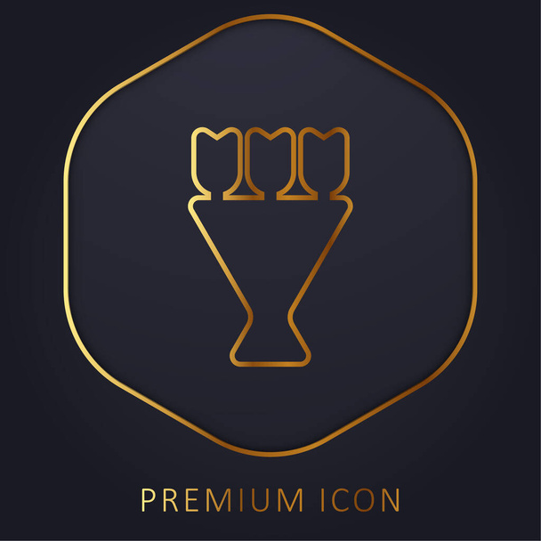 Csokor arany vonal prémium logó vagy ikon - Vektor, kép
