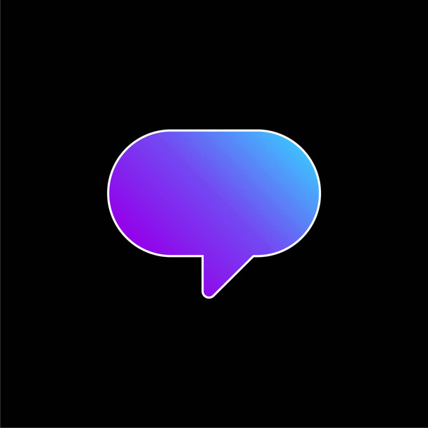 Blank Speech Bubble blue gradient vector icon - Vector, Image