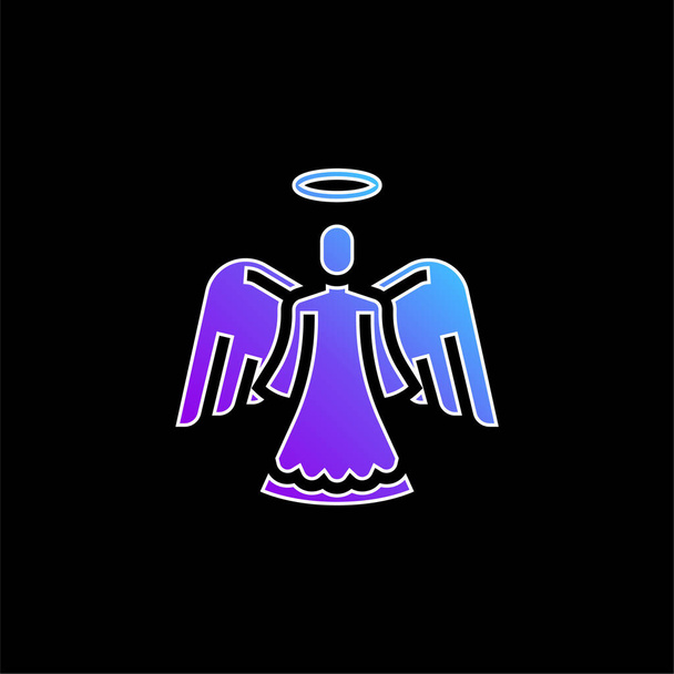 Engel blaues Gradienten-Vektor-Symbol - Vektor, Bild