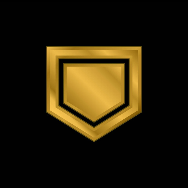 Base chapado en oro icono metálico o logo vector - Vector, Imagen