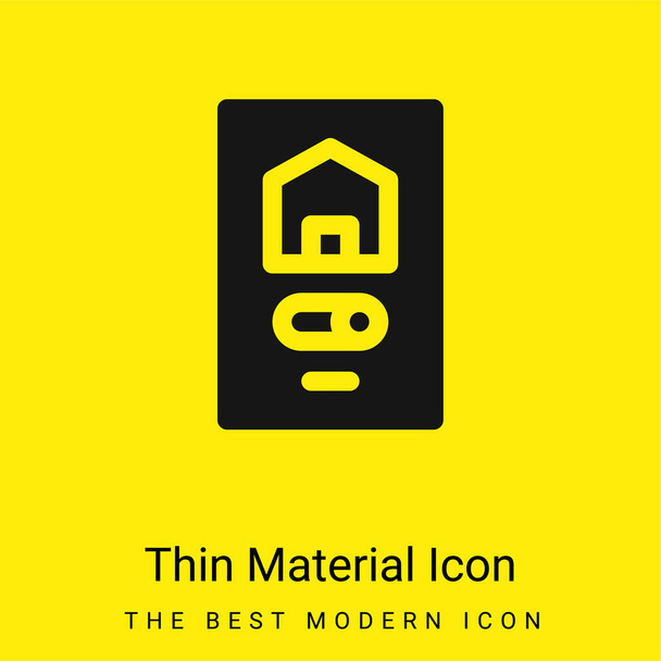 Alkalmazás minimális fényes sárga anyag ikon - Vektor, kép