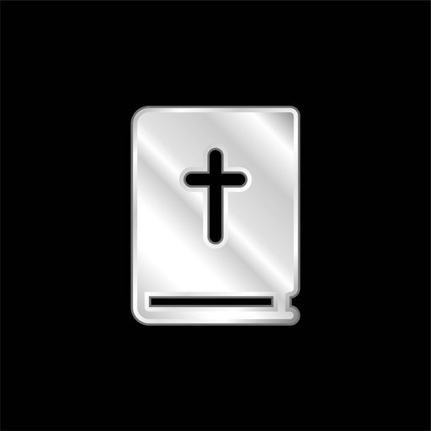 Bible postříbřená kovová ikona - Vektor, obrázek