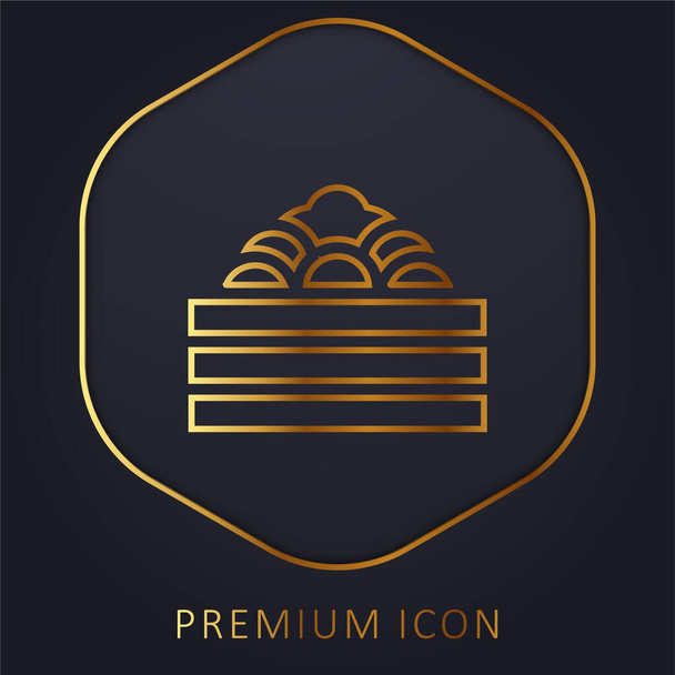 Ball Pool golden line premium logo or icon - Vector, Image