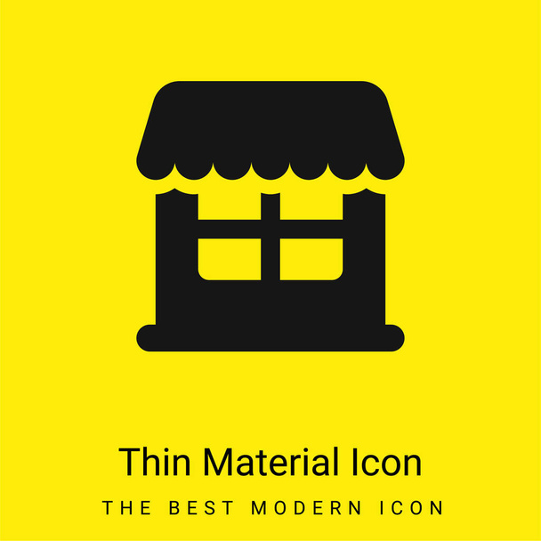 Big Store minimální jasně žlutý materiál ikona - Vektor, obrázek