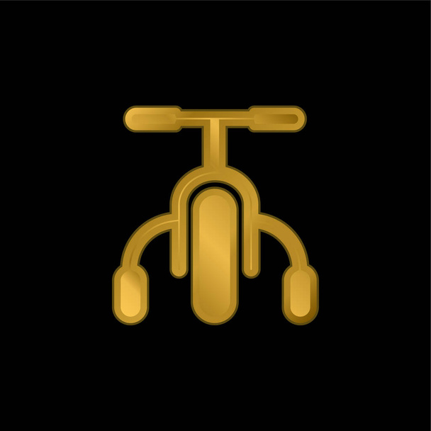 Fahrrad vergoldet metallisches Symbol oder Logo-Vektor - Vektor, Bild