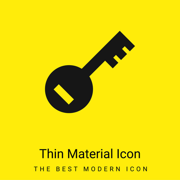 Account PassKey minimal bright yellow material icon - Vector, Image