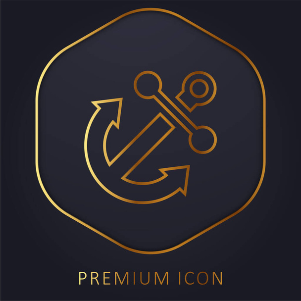 Ukotvit zlaté prémiové logo nebo ikonu - Vektor, obrázek