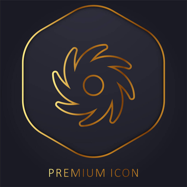 Black Hole linha dourada logotipo premium ou ícone - Vetor, Imagem