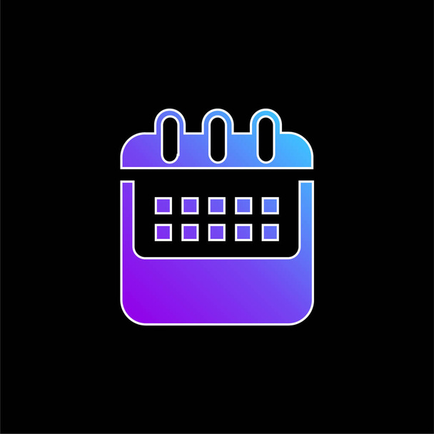 Calendario anual Variante azul degradado icono del vector - Vector, Imagen