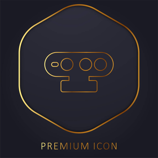 3d Sensor golden line premium logo or icon - Vector, Image