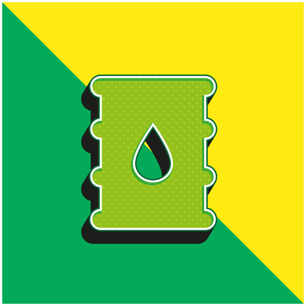 Ствол Зелений і жовтий сучасний 3d Векторний логотип
 - Вектор, зображення