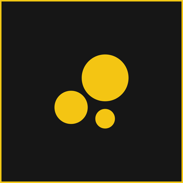 Análisis amarillo brillante icono de neón - Vector, Imagen