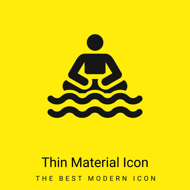 ビーチ最小限の明るい黄色の材料アイコン - ベクター画像