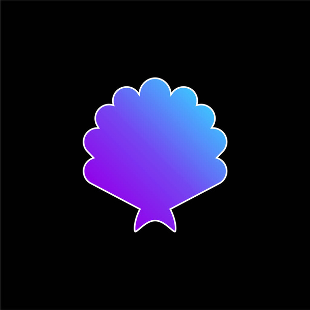 Big Shell blue gradient vector icon - Vector, Image