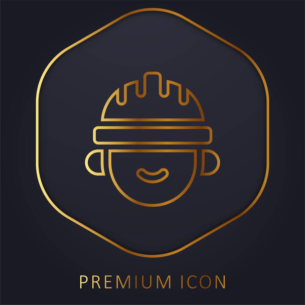 Architect gouden lijn premium logo of pictogram - Vector, afbeelding