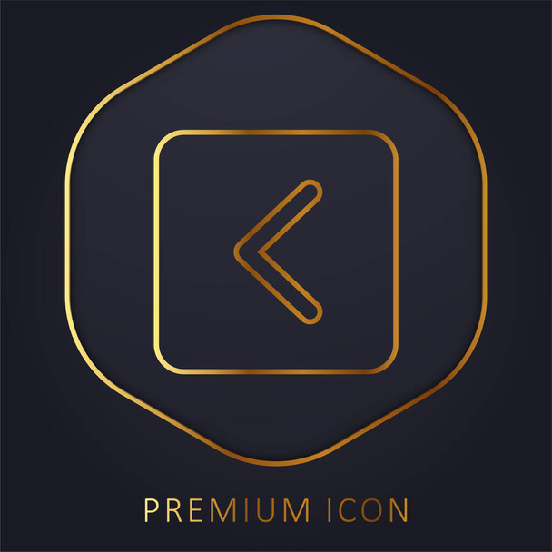 Soporte de línea dorada logotipo premium o icono - Vector, imagen
