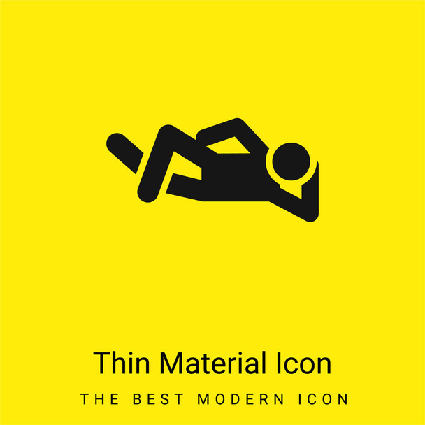 Breakdance minimaal helder geel materiaal icoon - Vector, afbeelding