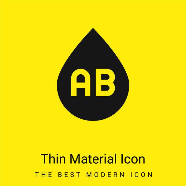 Vércsoport minimális világos sárga anyag ikon - Vektor, kép