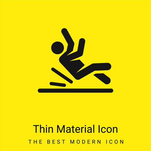 Baleset minimális fényes sárga anyag ikon - Vektor, kép