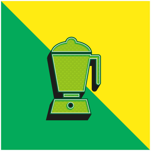 Blender Grünes und gelbes modernes 3D-Vektor-Symbol-Logo - Vektor, Bild