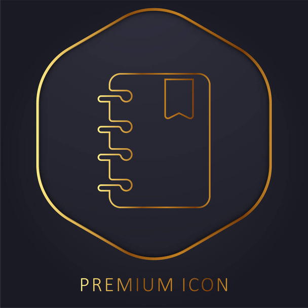 Agenda Golden Line Premium-Logo oder -Symbol - Vektor, Bild