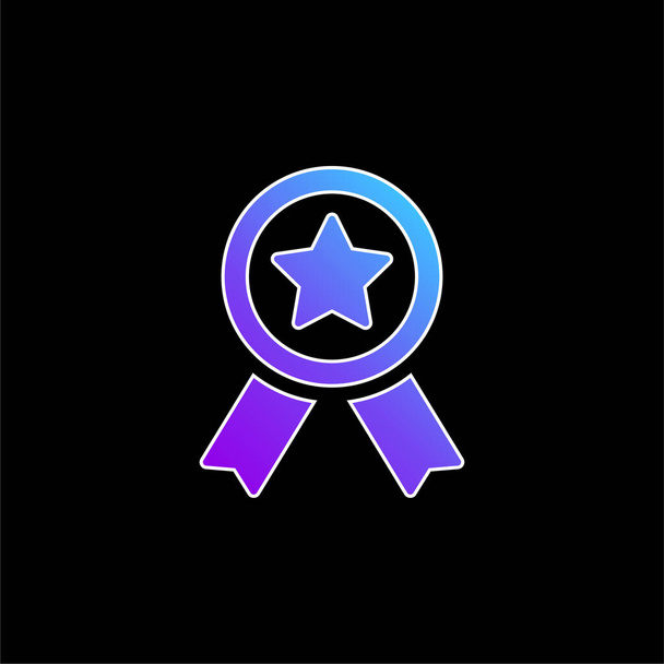 Award icône vectorielle dégradé bleu - Vecteur, image