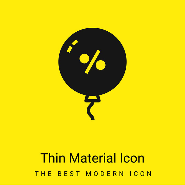 Ilmapallo minimaalinen kirkkaan keltainen materiaali kuvake - Vektori, kuva