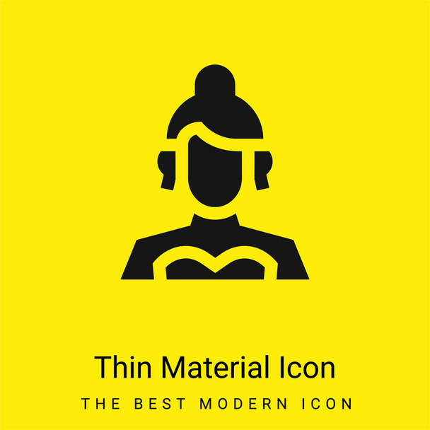 Attrice icona minimale materiale giallo brillante - Vettoriali, immagini
