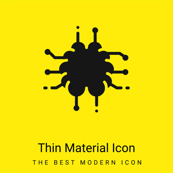 Штучний інтелект Мінімальний яскравий жовтий матеріал ікона - Вектор, зображення