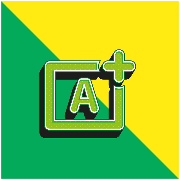 Apertura Priorità Verde e giallo moderno logo icona vettoriale 3d - Vettoriali, immagini