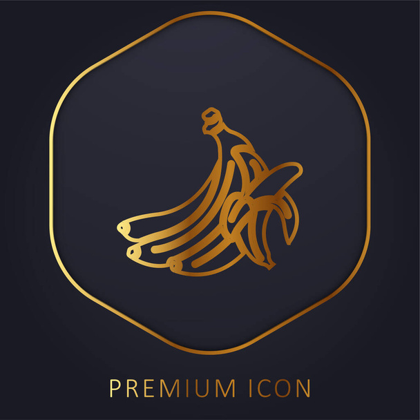Banaani kultainen linja palkkio logo tai kuvake - Vektori, kuva