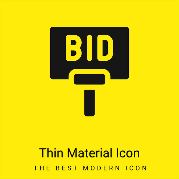 Oferta mínima icono de material amarillo brillante - Vector, Imagen