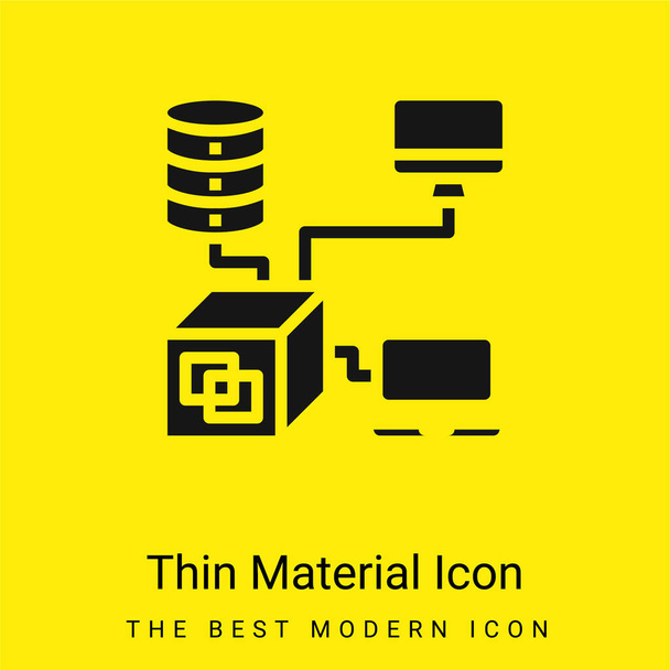 Aplikace minimální jasně žlutá ikona materiálu - Vektor, obrázek