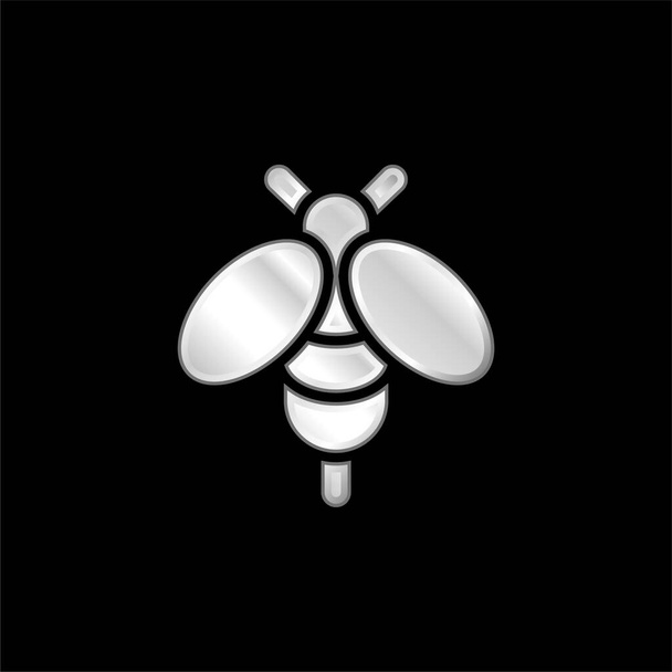 Бджола срібна металева ікона
 - Вектор, зображення