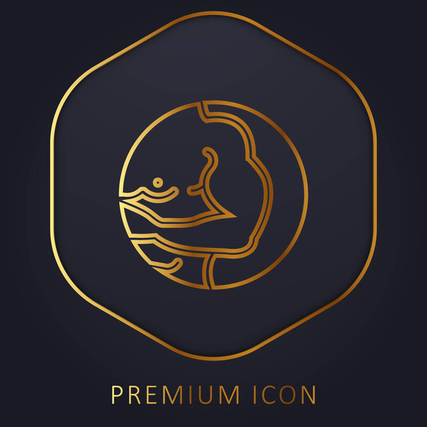 Arm kultainen viiva premium logo tai kuvake - Vektori, kuva