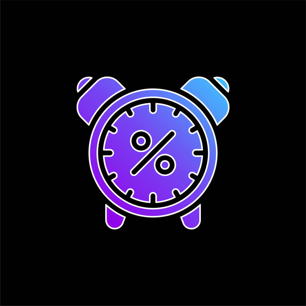 Alarm Clock blue gradient vector icon - Vector, Image
