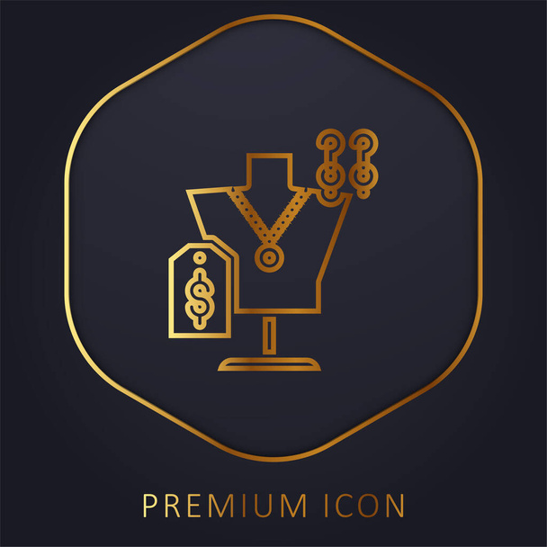 Accessori linea dorata logo premium o icona - Vettoriali, immagini