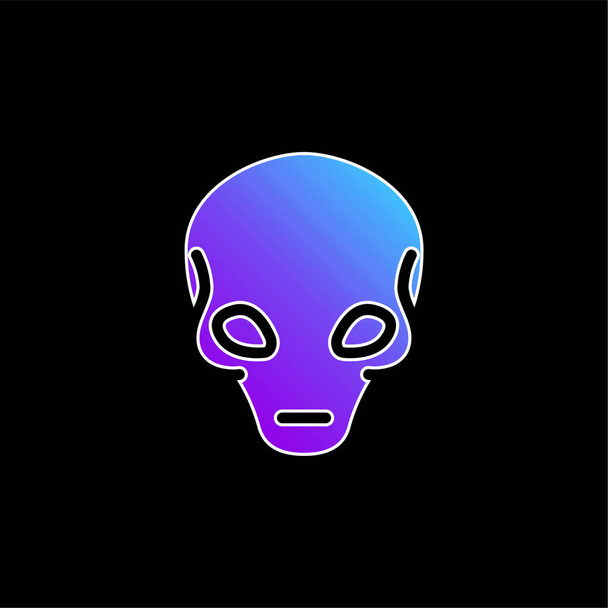 ícone vetor gradiente azul alienígena - Vetor, Imagem