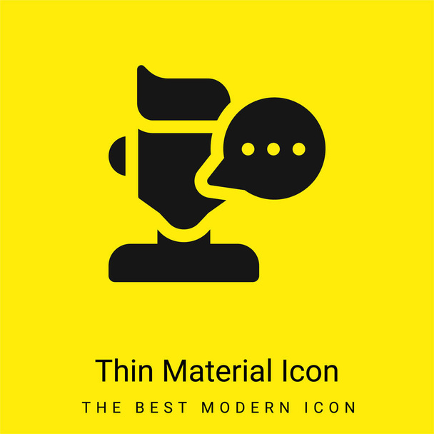 Blogger minime icône matériau jaune vif - Vecteur, image