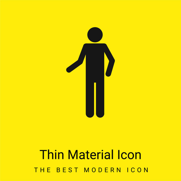 Silueta básica icono de material amarillo brillante mínimo - Vector, Imagen