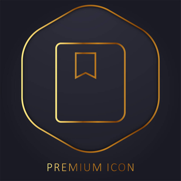 Логотип или иконка золотой линии - Вектор,изображение