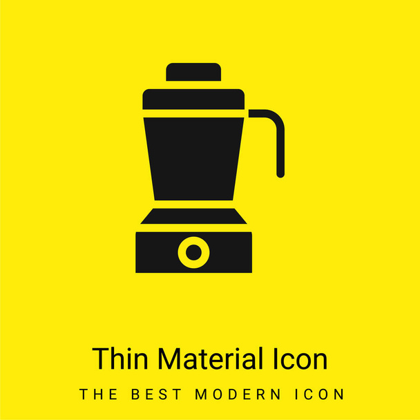 Misturador mínimo ícone de material amarelo brilhante - Vetor, Imagem